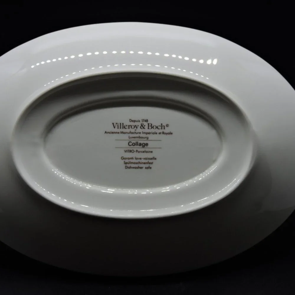 Villeroy & Boch VITRO-Porcelain Attached Gravy Dish Underplate Collage Pattern - Picture 7 of 10